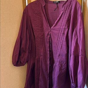 Daisy Fuentes Deep Purple Blouse 2x